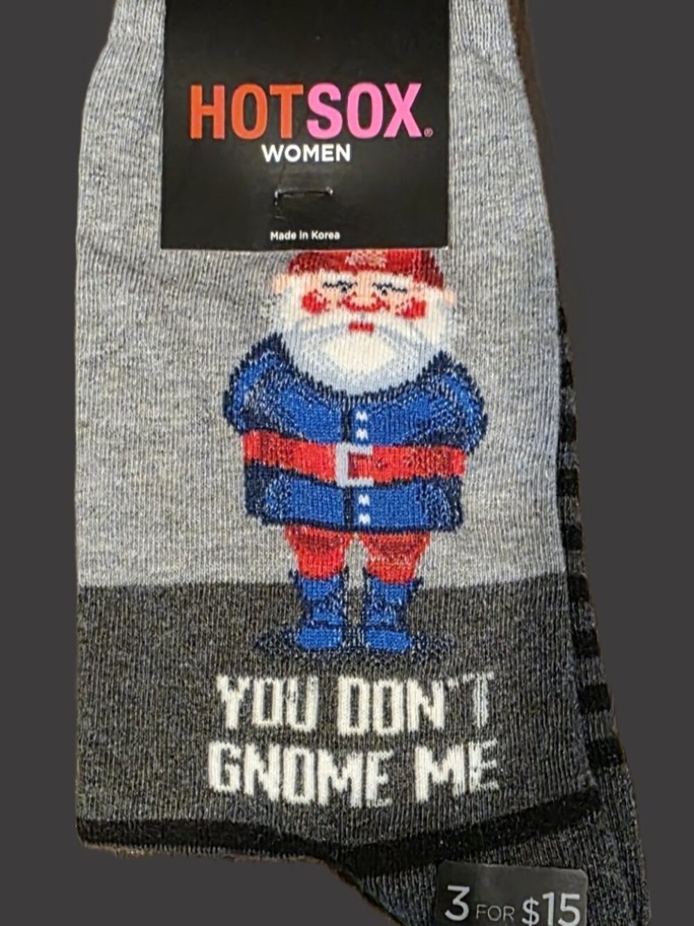 ***HotSox Women's "You Don't Gnome Me" Crew Socks***